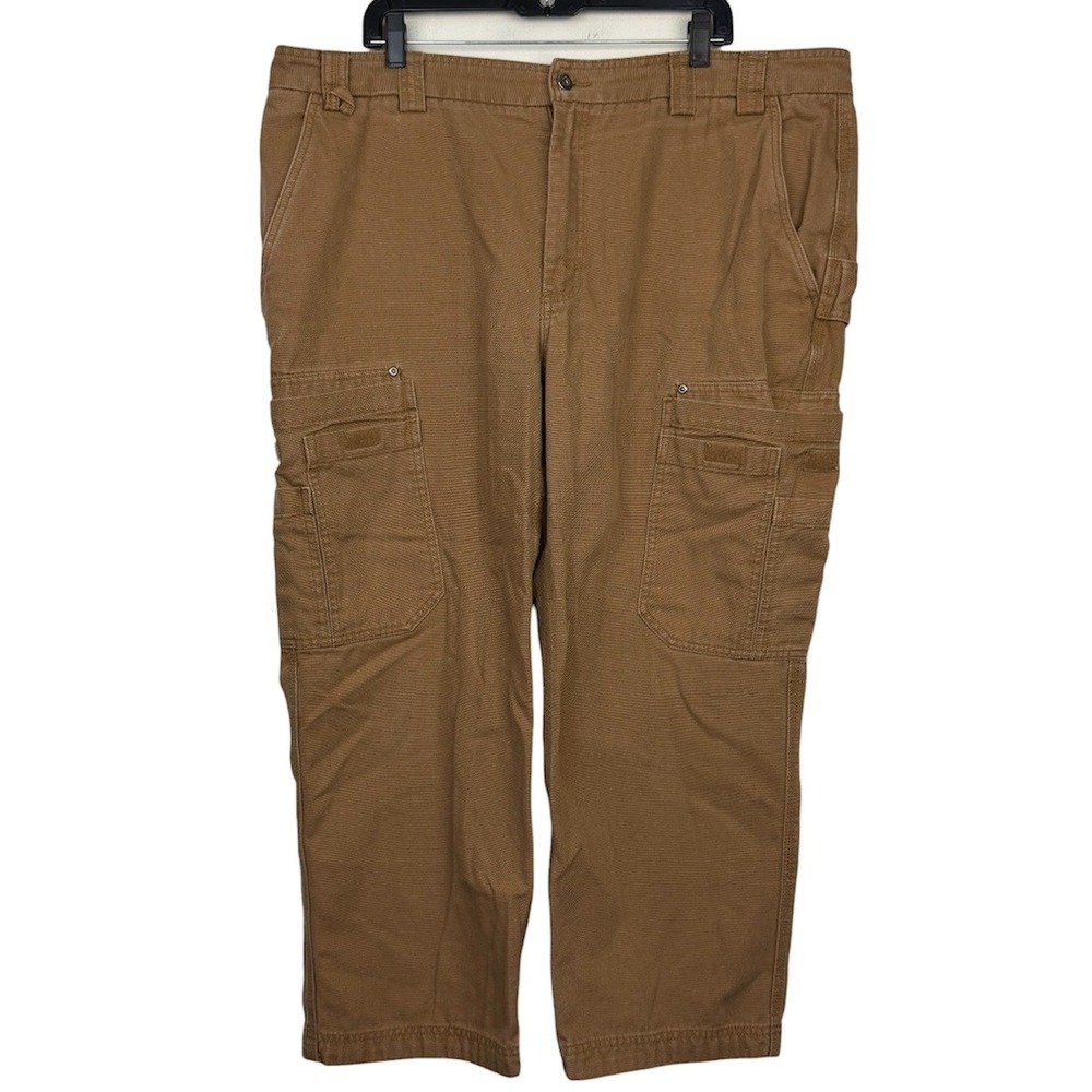 Duluth Trading Co Fire Hose Relaxed Fit Cargo Work Pants Mens 44x28 Rugged Brown